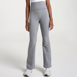 DSG Girls' So Soft Jersey Foldover Flare Legging, Large, Mid Heather Grey