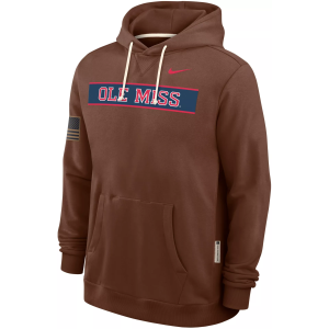 Nike Men's Ole Miss Rebels 2026 Military Appreciation Standard Issue Dri-FIT Hoodie, Medium, Brown