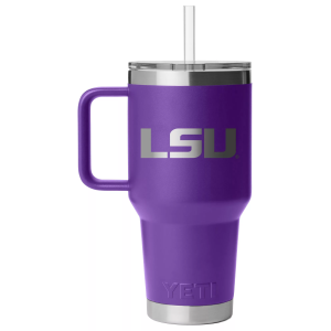 YETI LSU Tigers 35 oz. Rambler Mug with Straw Lid, Purple
