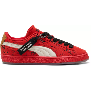 PUMA X Street Fighter Suede Shoes, Men's, Size 8, Warm White/Black/Red