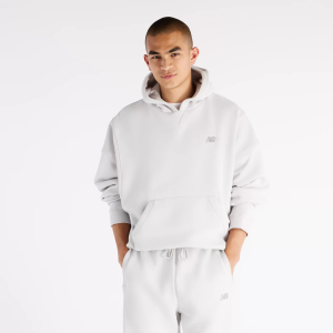 New Balance Men's Athletics Crafted Fleece Hoodie, XXL, Grey Matter
