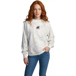 chicka-d Women's Georgia Bulldogs Camo Mockneck Sweatshirt, L/XL, Green