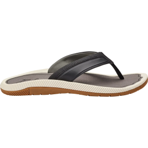 OluKai Men's Kukulu Flip Flop, Size 11, Black/Charcoal