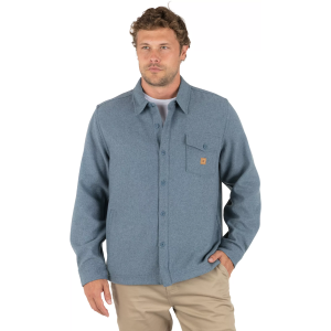 Hurley Men's San Juan Wool Overshirt, Large, Grey Teal