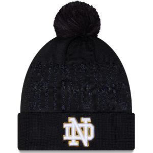New Era Notre Dame Shimmer Pom Knit Beanie, Women's, Blue