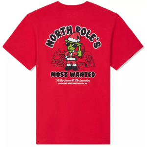 GOAT USA North Pole's Most Wanted T-Shirt, Boys', Medium, Enduring Red