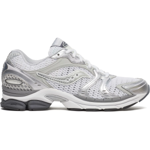 Saucony Men's ProGrid Triumph 4 Shoes, M9.5/W11, White/Silver