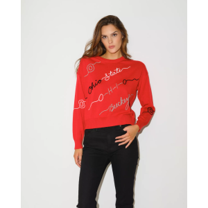 Kadyluxe KADYLUXE Women's Ohio State Buckeyes Love Letter Sweater, Medium, Red - $149.00 at DICK'S Sporting Goods