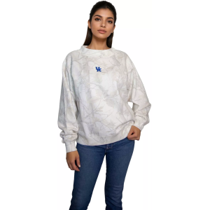 chicka-d Women's Kentucky Wildcats Camo Mockneck Sweatshirt, Small/Medium, Green