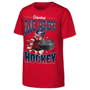 NHL Youth Columbus Blue Jackets University Red Breakout 2.0 T-Shirt, Medium