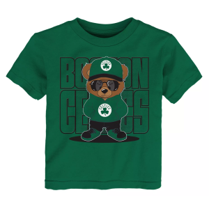 NBA Toddler Boston Celtics Teddy Fan T-Shirt, Boys', 2T, Green