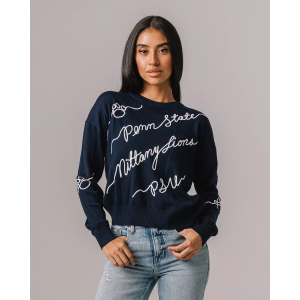 Kadyluxe KADYLUXE Women's Penn State. Nittany Lions Love Letter Sweater, Large, Blue - $149.00 at DICK'S Sporting Goods