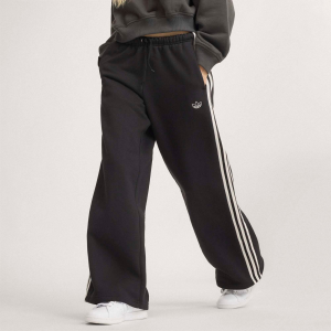 adidas Originals Women's adiSignature 3-Stripes Open Hem Sweatpants, XS, Black/Off White