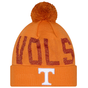 New Era Tennessee Shimmer Pom Beanie Hat, Women's, Orange
