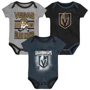 NHL Vegas Golden Knights Chill on the Ice Onesie 3 Pack, Boys', 0-3M
