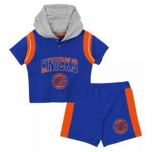 NBA Infant New York Knicks 3-Piece Creeper Set, Boys', 12M, Blue