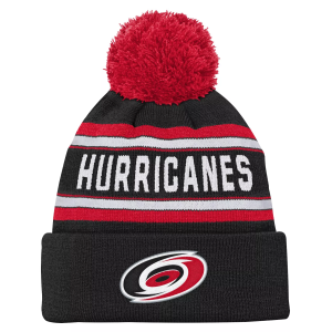 Outerstuff NHL Youth Carolina Hurricanes Jacquard Pom Knit Hat, Black - $25.00 at DICK'S Sporting Goods