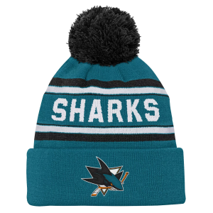 Outerstuff NHL Youth San Jose Sharks Jacquard Pom Knit Hat, Blue - $25.00 at DICK'S Sporting Goods