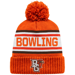 League-Legacy Adult Bowling Green Falcons Orange Pom Knit Beanie, Men's