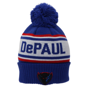 League-Legacy Adult DePaul Blue Demons Royal Pom Knit Beanie, Men's