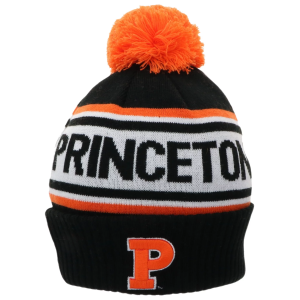 League-Legacy Adult Princeton Tigers Black Pom Knit Beanie, Men's
