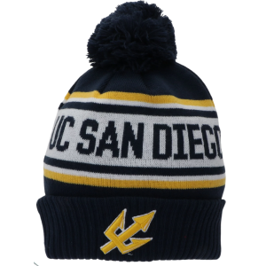 League-Legacy Adult UC San Diego Tritons Navy Pom Knit Beanie, Men's, Blue