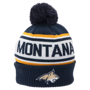 League-Legacy Adult Montana State Bobcats Navy Pom Knit Beanie, Men's, Blue