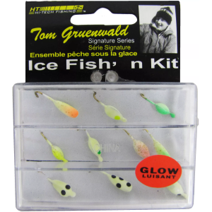 HT Enterprises 10-Piece Glow Pandish Ice Lure Kit