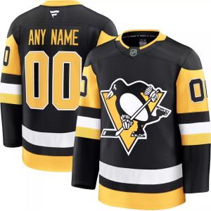 NHL Men's Custom Pittsburgh Penguins Premium Authentic Home Jersey, Size 50, Black