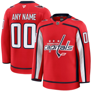 NHL Men's Custom Washington Capitals Premium Authentic Home Jersey, Size 56, Red