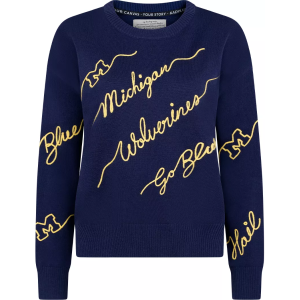 Kadyluxe KADYLUXE Women's Michigan Wolverines Love Letter Sweater, Large, Blue - $149.00 at DICK'S Sporting Goods