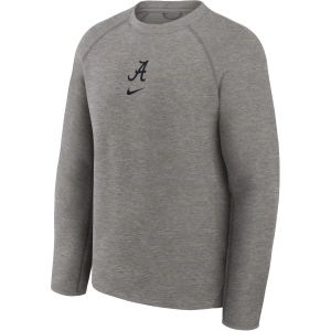 Nike Men's Alabama Crimson Tide Tech Fleece Crewneck Sweatshirt, XL, Gray