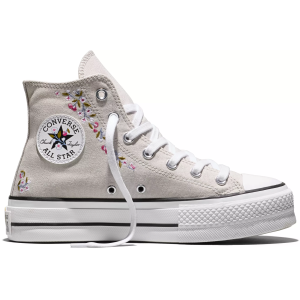Converse Women's Chuck Taylor All-Star Platform Lift High Top Shoes, Size 8.5, Light Grey/White/Black