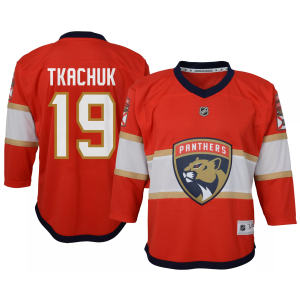 NHL Boys' Florida Panthers Matthew Tkachuk #19 Breakaway Navy Home Replica Jersey, Size 5/6, Blue