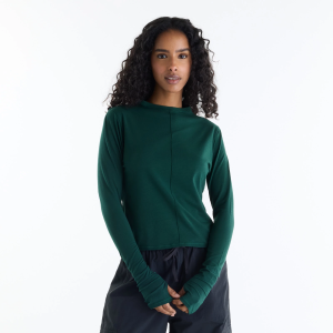 New Balance Women's Athletics Crafted Long Sleeve, XL, Nordic Green