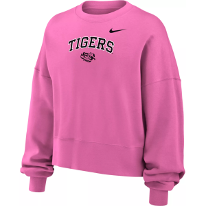Nike Youth LSU Tigers Boxy Crewneck Sweatshirt, Small, Red