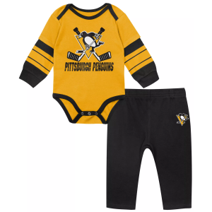 NHL Infant Pittsburgh Penguins Little Sniper Apparel Set, Boys', 12M