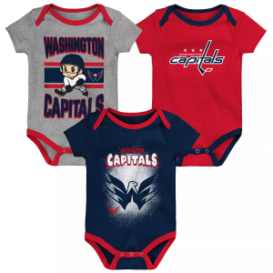 NHL Washington Capitals Chill on the Ice Onesie 3 Pack, Boys', 0-3M