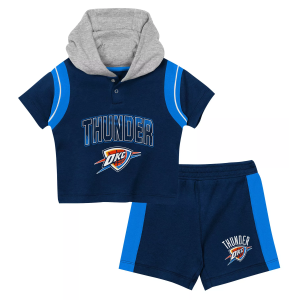 NBA Infant Oklahoma City Thunder 3-Piece Creeper Set, Boys', 12M, Blue