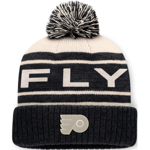 NHL Men's Philadelphia Flyers Repose Pom Knit Beanie, White