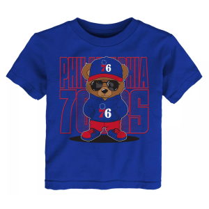 NBA Toddler Philadelphia 76ers Teddy Fan T-Shirt, Boys', 2T, Blue