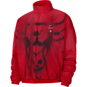 Nike Adult Chicago Bulls Worn With Obsession Standard Issue Game Theater Loud Woven Jacket, Men's, XL, Red