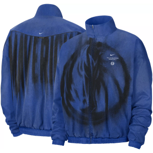 Nike Adult Dallas Mavericks Worn With Obsession Standard Issue Game Theater Loud Woven Jacket, Men's, Small, Blue