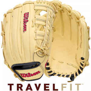 Wilson 12.25" PF1892 Pedroia Fit A1000 Series Glove, Men's, Yellow/Black/Red