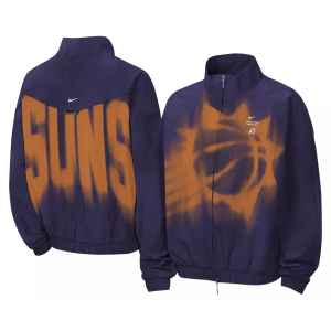 Nike Youth Phoenix Suns Worn With Obsession Standard Issue Game Theater Dri-FIT Woven Jacket, Medium, Purple