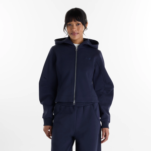 New Balance Women's Athletics Crafted Fleece Full Zip, XL, Dark Night