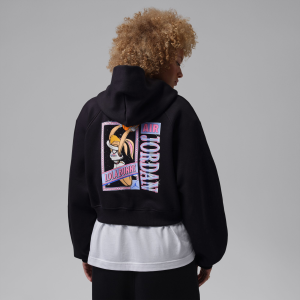Jordan Jordan Women's Space Jam Brooklyn Fleece Full-Zip Cropped Hoodie, XS, Black - $80.00 at DICK'S Sporting Goods