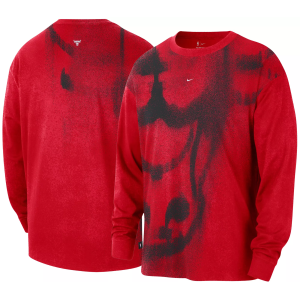 Nike Adult Chicago Bulls Worn With Obsession Essential Game Theater Anthem Long Sleeve Shirt, Men's, XL, Red