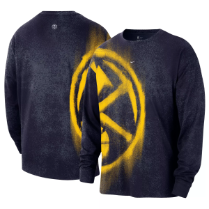 Nike Adult Denver Nuggets Worn With Obsession Essential Game Theater Anthem Long Sleeve Shirt, Men's, XL, Blue