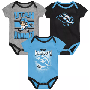 NHL Utah Mammoth Chill on the Ice Onesie 3 Pack, Boys', 0-3M